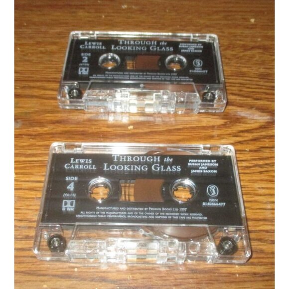 Puffin Audiobooks Through the Looking Glass (Lewis Carroll) 2 cassette pack - Picture 2 of 3